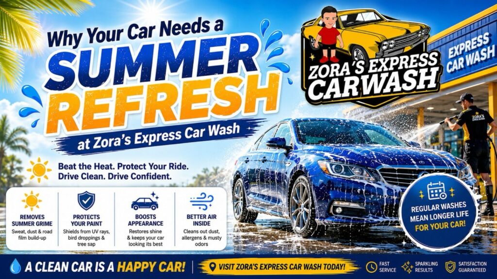 Why Your Car Needs a Summer Refresh at Zora’s Express Car Wash